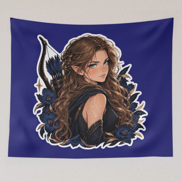 Item preview, Fantasy Archer Fae Warrior Anime Design | Romantasy Character Club designed and sold by DailyStruggleCo.