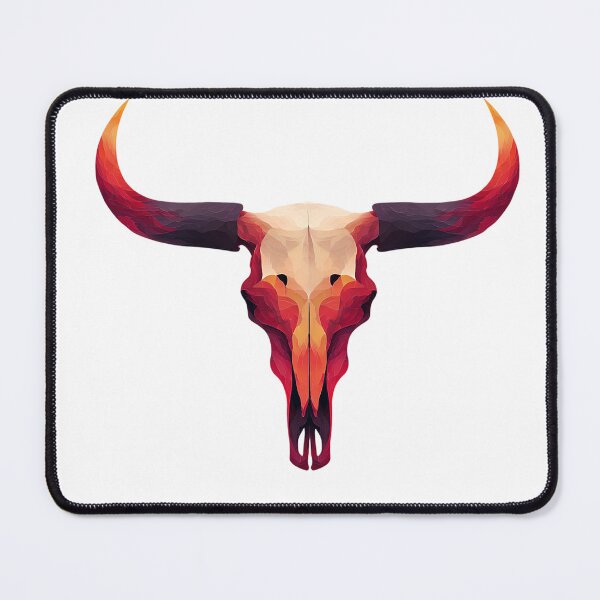 Item preview, Flaming Bull Skull – Fierce Desert Heat Vector Artwork designed and sold by Alphakenon.