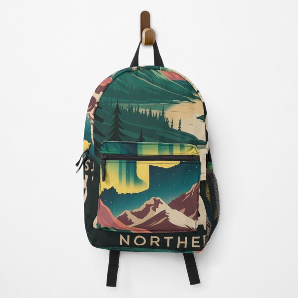 Item preview, Alaska Northern Lights Vintage WPA National Park Travel Poster Print designed and sold by Tamas Das.
