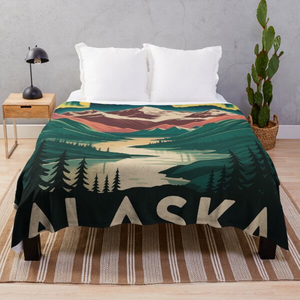Item preview, Alaska Northern Lights Vintage WPA National Park Travel Poster Print designed and sold by Tamas Das.