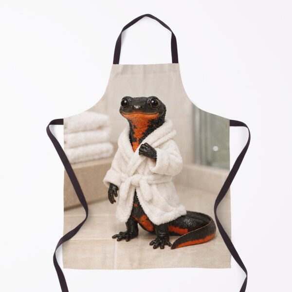 Item preview, Cozy Bathrobe Fire-bellied Newt designed and sold by Sillytoe.