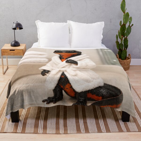 Item preview, Cozy Bathrobe Fire-bellied Newt designed and sold by Sillytoe.