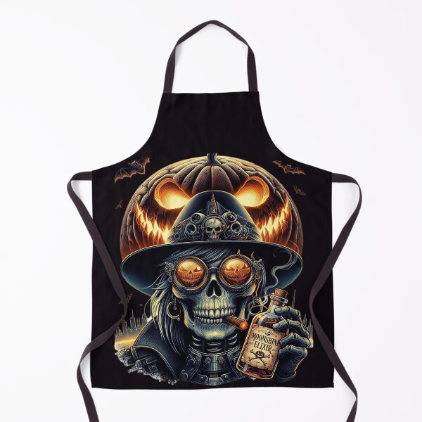 Item preview, Halloween Steampunk Skeleton Witch Moonshine Elixir designed and sold by Voodoo Store Paranormal Collections.