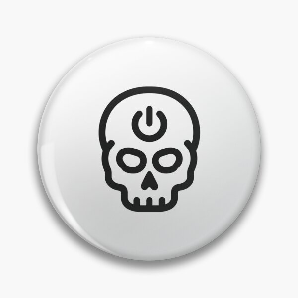 Item preview, Power Down Skull – Minimalist Tech Death Symbol designed and sold by Alphakenon.