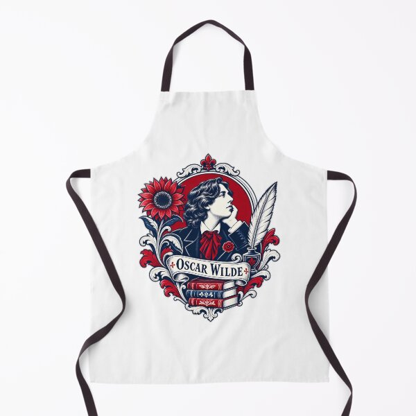 Item preview, Oscar Wilde: Crimson Sunflower Literary Crest designed and sold by Fenay Designs.