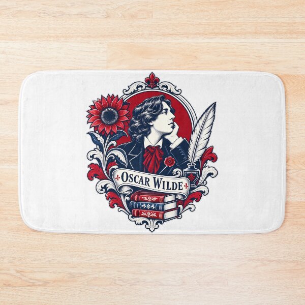 Item preview, Oscar Wilde: Crimson Sunflower Literary Crest designed and sold by Fenay Designs.