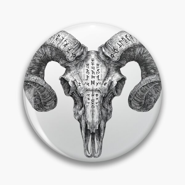 Item preview, Runic Ram Skull – Occult Symmetry Design designed and sold by Alphakenon.