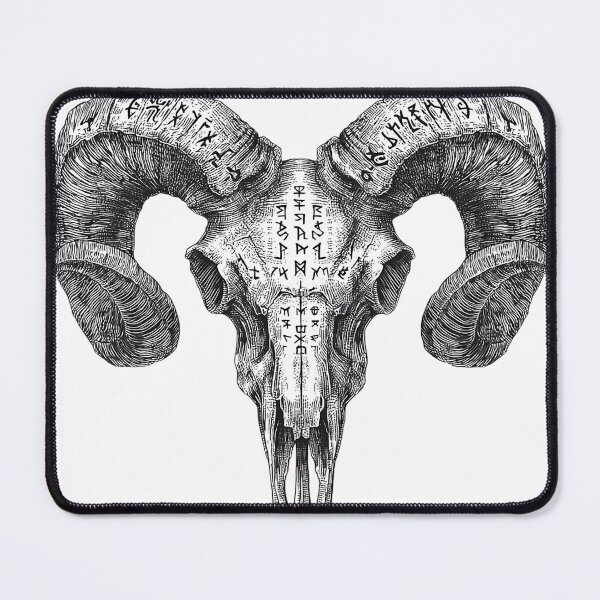 Item preview, Runic Ram Skull – Occult Symmetry Design designed and sold by Alphakenon.