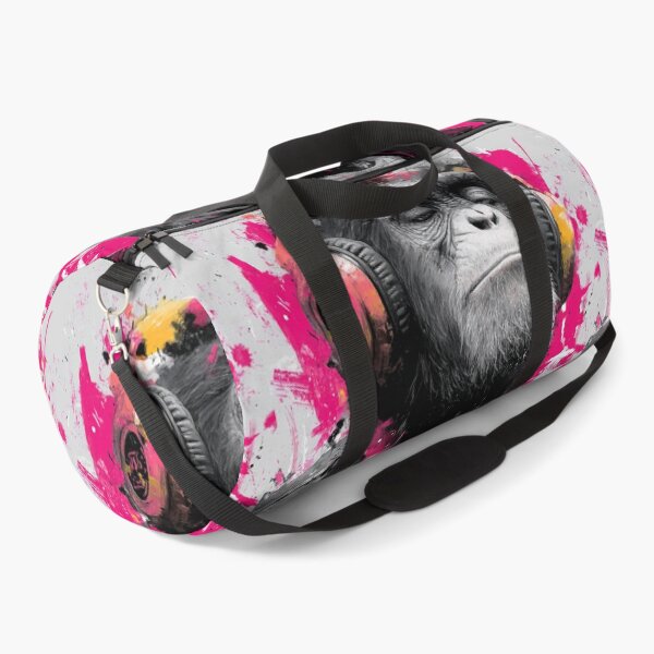 Item preview, Cool Dj Monkey Pink Paint Splatter With Headphones Music Wall Art designed and sold by GrinGalore.