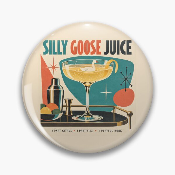 Item preview, Silly Goose Juice | Mid-Century Cocktail Recipe Art designed and sold by DmaarGroup.
