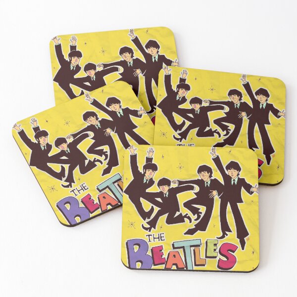 Aperçu de l'œuvre le look cartoon des Beatles créée et vendue par COFFEEWITHARTS.