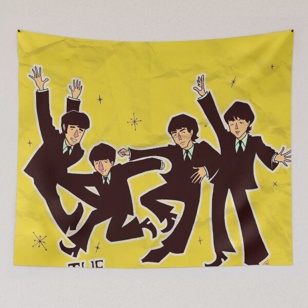 Item preview, the beatles cartoon look designed and sold by COFFEEWITHARTS.
