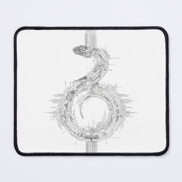 Item preview, Digital Ouroboros – Circuit Snake Eating Its Tail designed and sold by Alphakenon.