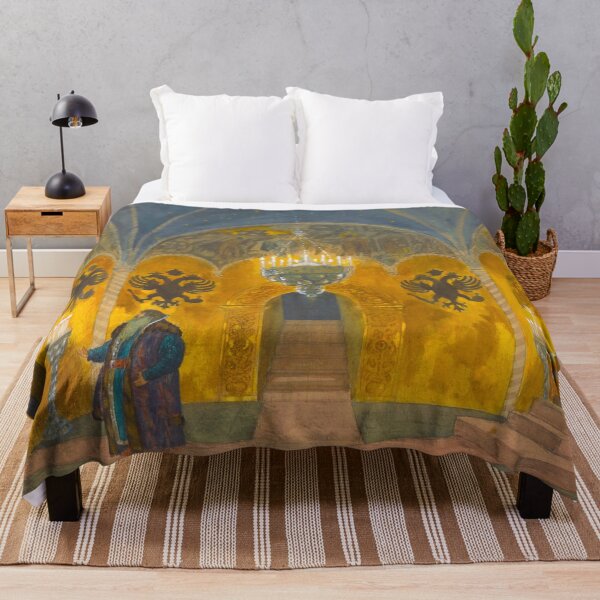 Item preview, The amber room, Tsar's Chamber Stage Design for the Opera Tsarskaya nevesta - The Tsar's Bride interior painting by Boris Mikhailovich Kustodiev designed and sold by Jéanpaul Ferro.
