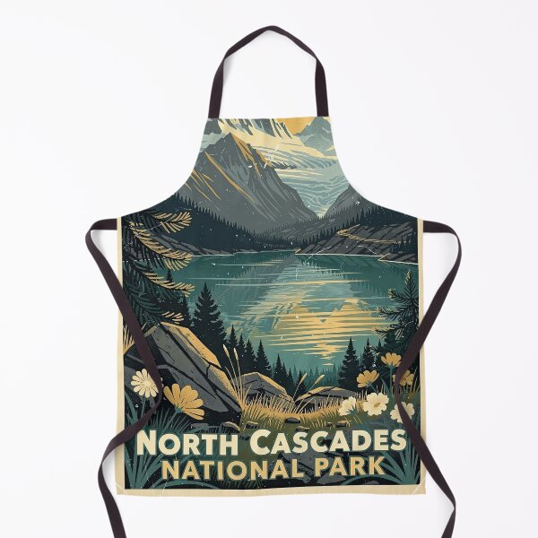 Item preview, North Cascades National Park Vintage Travel Art designed and sold by Teelogic.