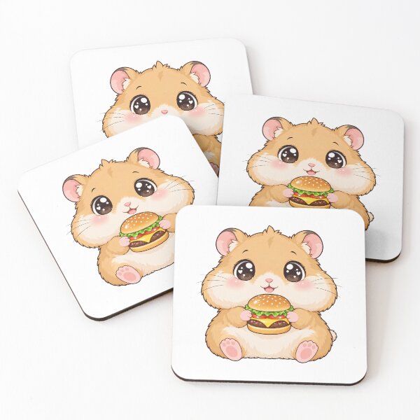 Item preview, Cute Kawaii Hamster With Burger designed and sold by Eternalski.