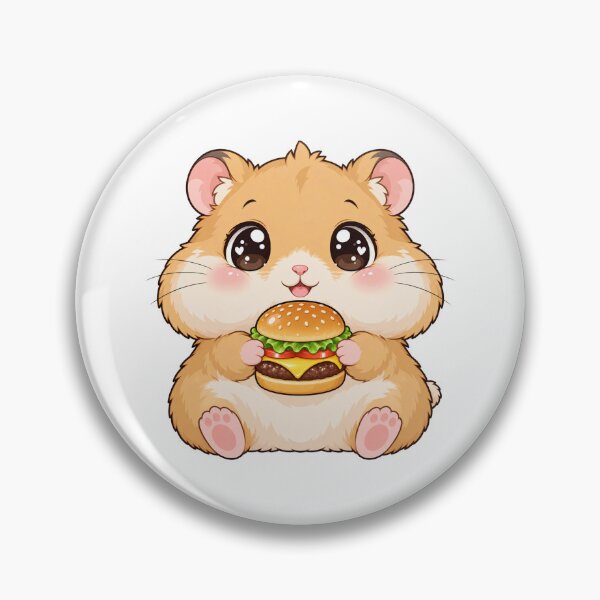 Item preview, Cute Kawaii Hamster With Burger designed and sold by Eternalski.