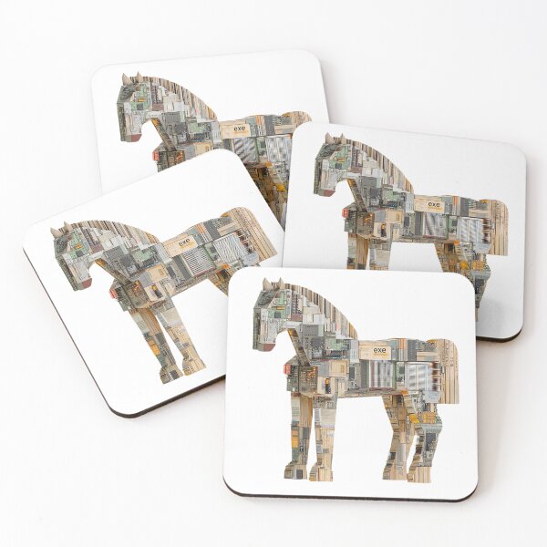 Item preview, Trojan Horse Made of Computer Parts – Modern Malware Art designed and sold by Alphakenon.