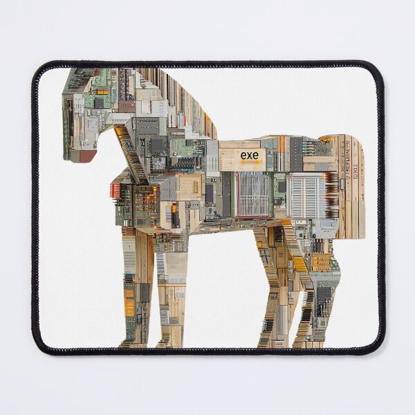 Item preview, Trojan Horse Made of Computer Parts – Modern Malware Art designed and sold by Alphakenon.