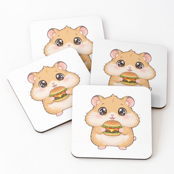 Item preview, Cute Kawaii Hamster With Burger designed and sold by Eternalski.