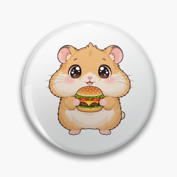 Item preview, Cute Kawaii Hamster With Burger designed and sold by Eternalski.
