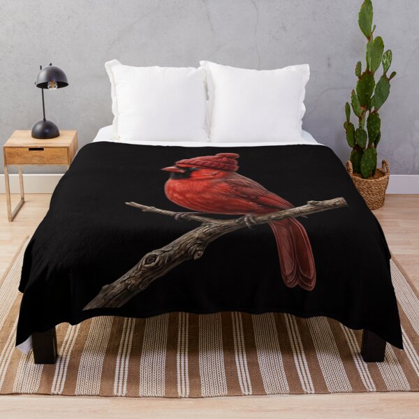 Item preview, Hipster Red Cardinal Bird Wearing Beanie In Branch Christmas designed and sold by w66aboo.