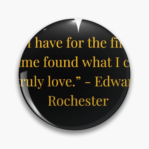 Item preview, Cita de Edward Rochester – Jane Eyre Gold Text Black Heart designed and sold by TheIconSmith.