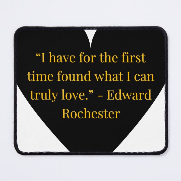 Item preview, Edward Rochester Quote – Jane Eyre Gold Text Black Heart designed and sold by TheIconSmith.