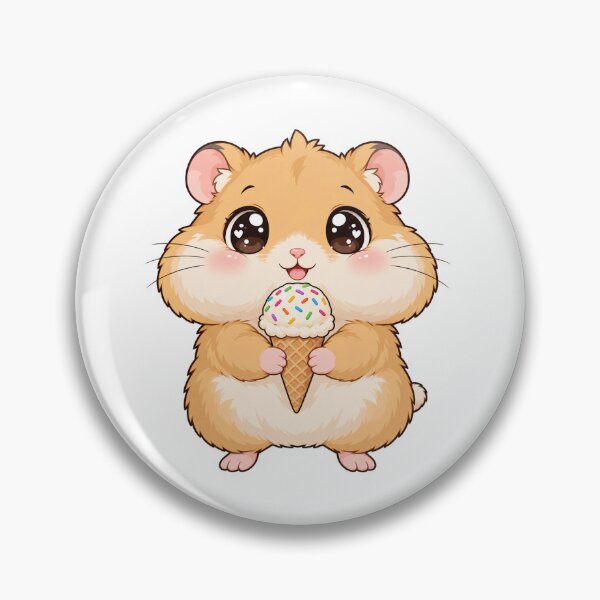 Item preview, Cute Kawaii Hamster With Ice Cream designed and sold by Eternalski.