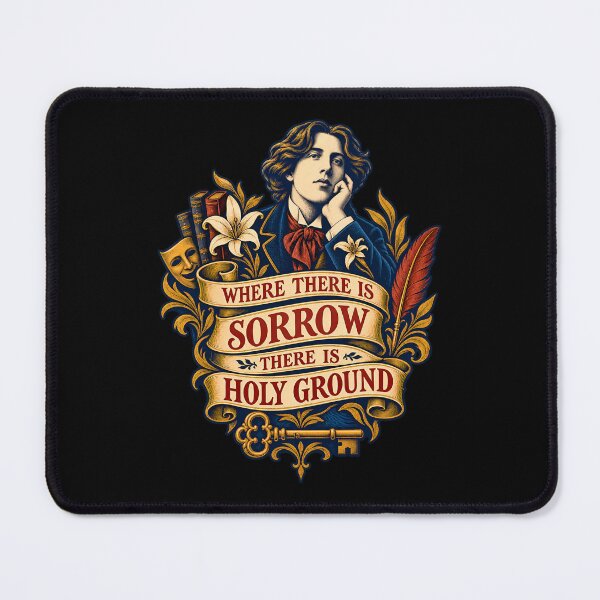 Item preview, Oscar Wilde: Sorrow and Holy Ground Gilded Emblem designed and sold by Fenay Designs.