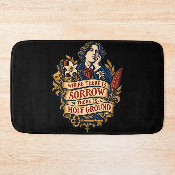 Item preview, Oscar Wilde: Sorrow and Holy Ground Gilded Emblem designed and sold by Fenay Designs.