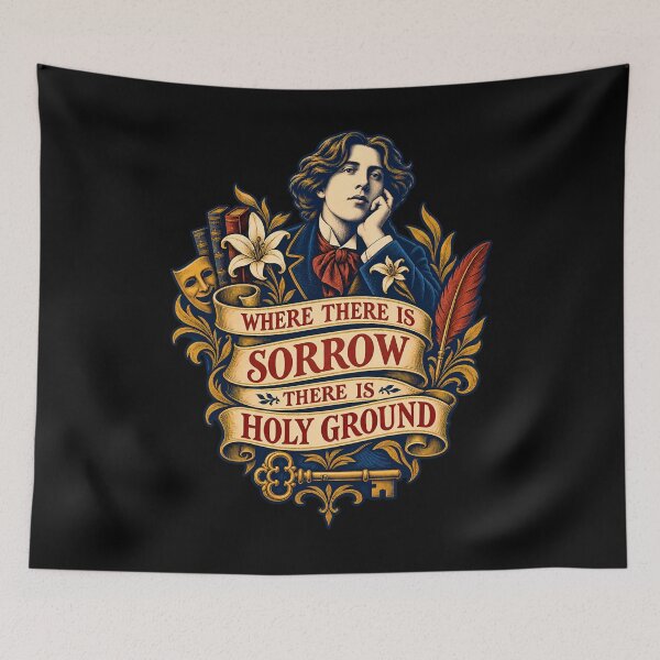 Item preview, Oscar Wilde: Sorrow and Holy Ground Gilded Emblem designed and sold by Fenay Designs.