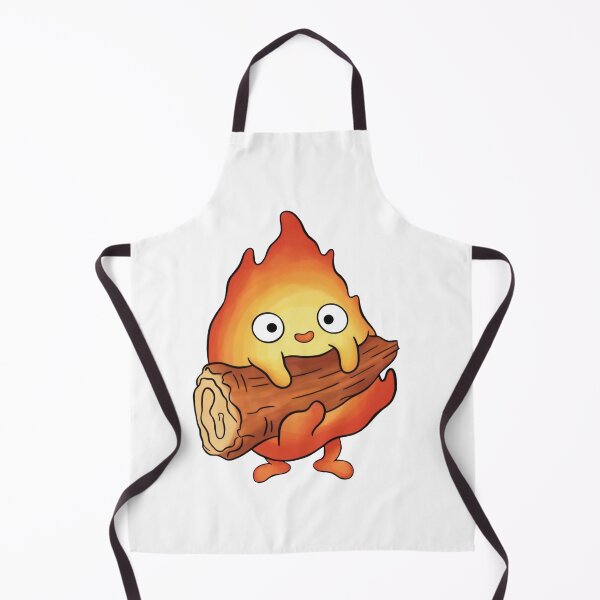 Item preview, Cute Magical Fire Creature Sitting on a Wooden Log – Kawaii Fantasy Illustration designed and sold by Ikochane.