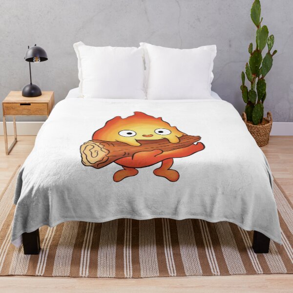 Item preview, Cute Magical Fire Creature Sitting on a Wooden Log – Kawaii Fantasy Illustration designed and sold by Ikochane.
