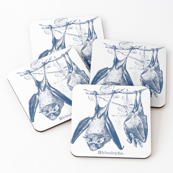 Item preview, Indigo blue Retro Horseshoe Bat designed and sold by Anne Londez Studio.