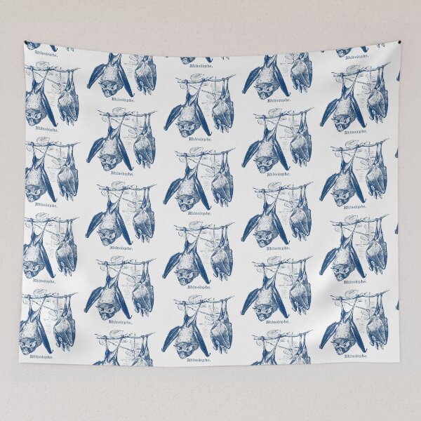 Item preview, Indigo blue Retro Horseshoe Bat designed and sold by Anne Londez Studio.