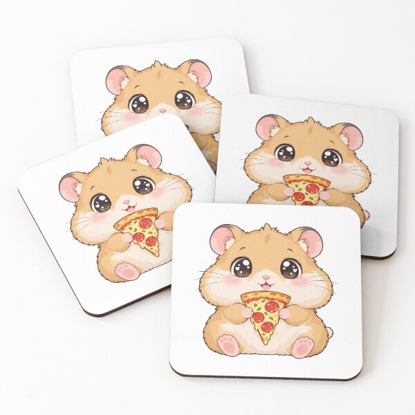 Item preview, Cute Kawaii Hamster With Pizza designed and sold by Eternalski.