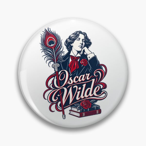 Item preview, Oscar Wilde Portrait with Peacock Feather and Roses designed and sold by Fenay Designs.