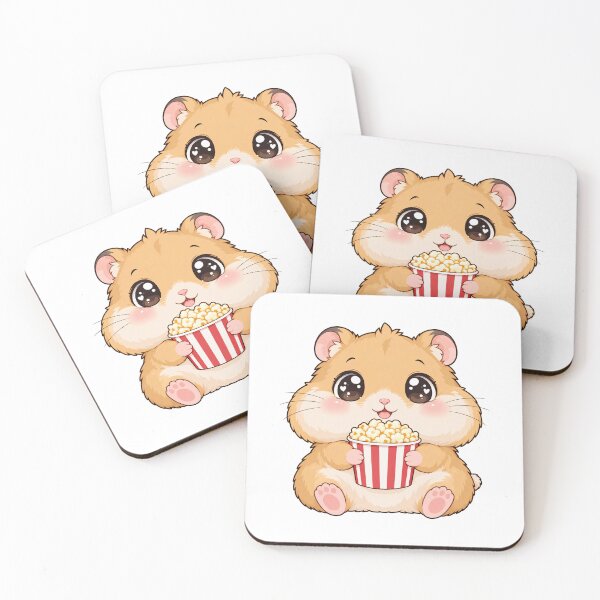 Item preview, Cute Kawaii Hamster With Popcorn designed and sold by Eternalski.