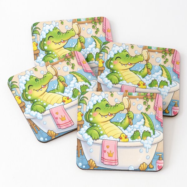 Item preview, The crocodile is taking a bath designed and sold by PIERRES&MAILLESDesign.