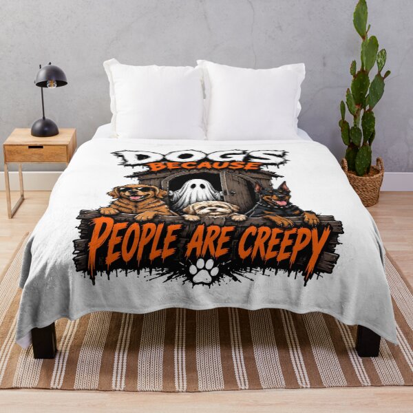 Item preview, Dogs Because People Are Creepy Halloween Ghost Bats designed and sold by Dmo3HarkoArt.