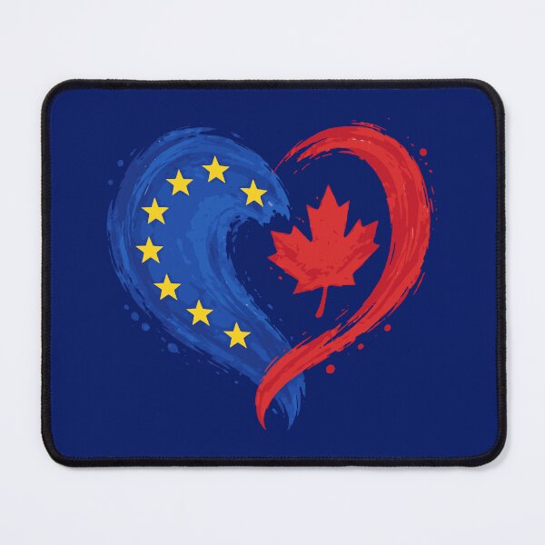 Item preview, European Union Canada Heart - Maple Leaf Heart - EU Canadian Flag Inspired Design designed and sold by RR-Arts.