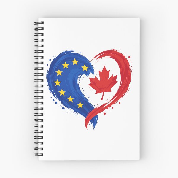 Item preview, European Union Canada Heart - Maple Leaf Heart - EU Canadian Flag Inspired Design designed and sold by RR-Arts.