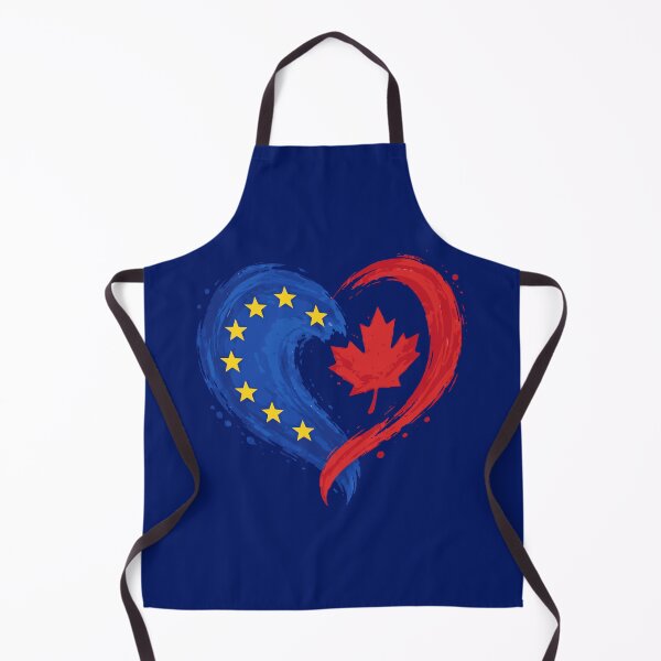Item preview, European Union Canada Heart - Maple Leaf Heart - EU Canadian Flag Inspired Design designed and sold by RR-Arts.