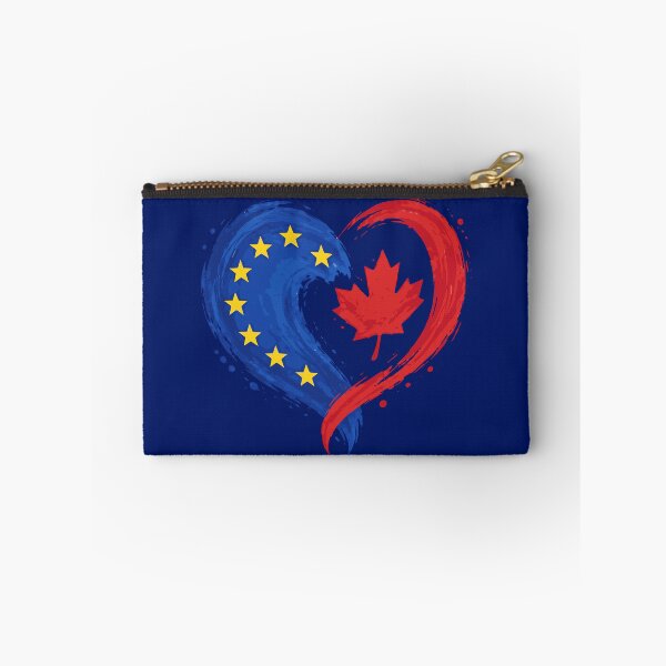 Item preview, European Union Canada Heart - Maple Leaf Heart - EU Canadian Flag Inspired Design designed and sold by RR-Arts.