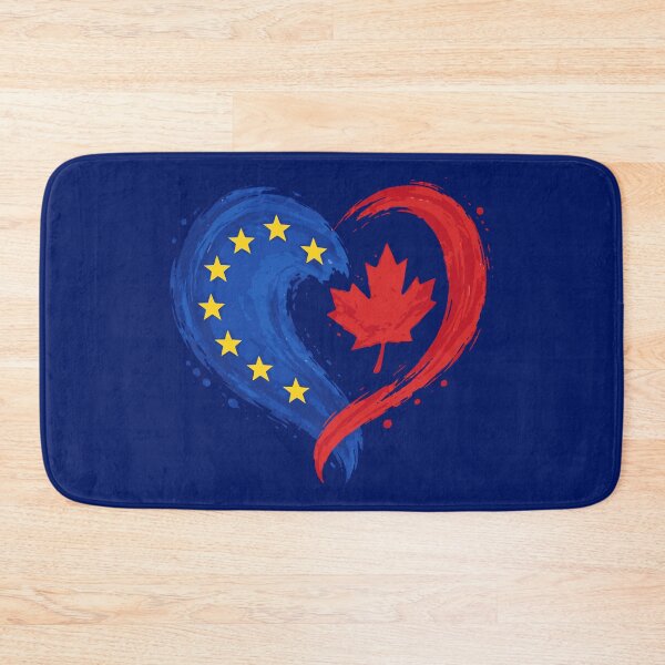Item preview, European Union Canada Heart - Maple Leaf Heart - EU Canadian Flag Inspired Design designed and sold by RR-Arts.