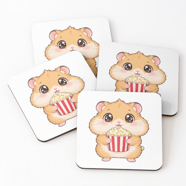 Item preview, Cute Kawaii Hamster With Popcorn designed and sold by Eternalski.