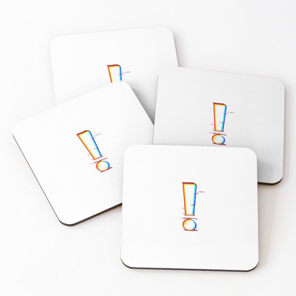 Item preview, Glitch Exclamation Mark – Bold Alert Symbol in RGB Distortion designed and sold by Alphakenon.