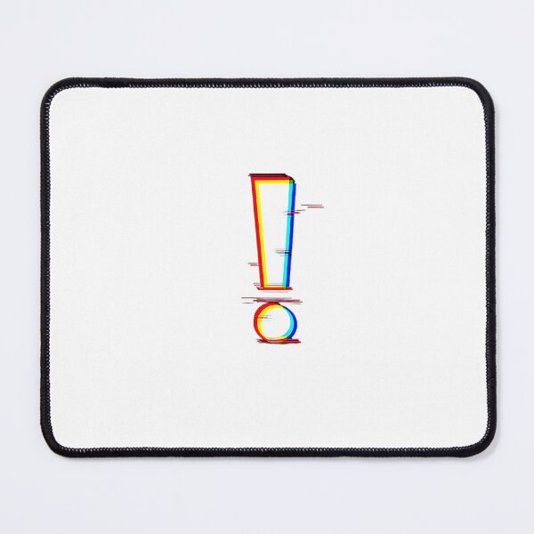Item preview, Glitch Exclamation Mark – Bold Alert Symbol in RGB Distortion designed and sold by Alphakenon.
