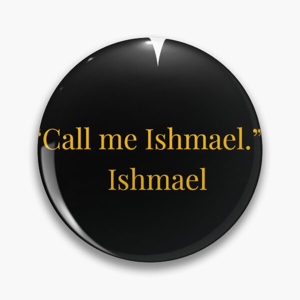 Item preview, Ishmael Quote – Moby-Dick Gold Text Black Heart designed and sold by TheIconSmith.